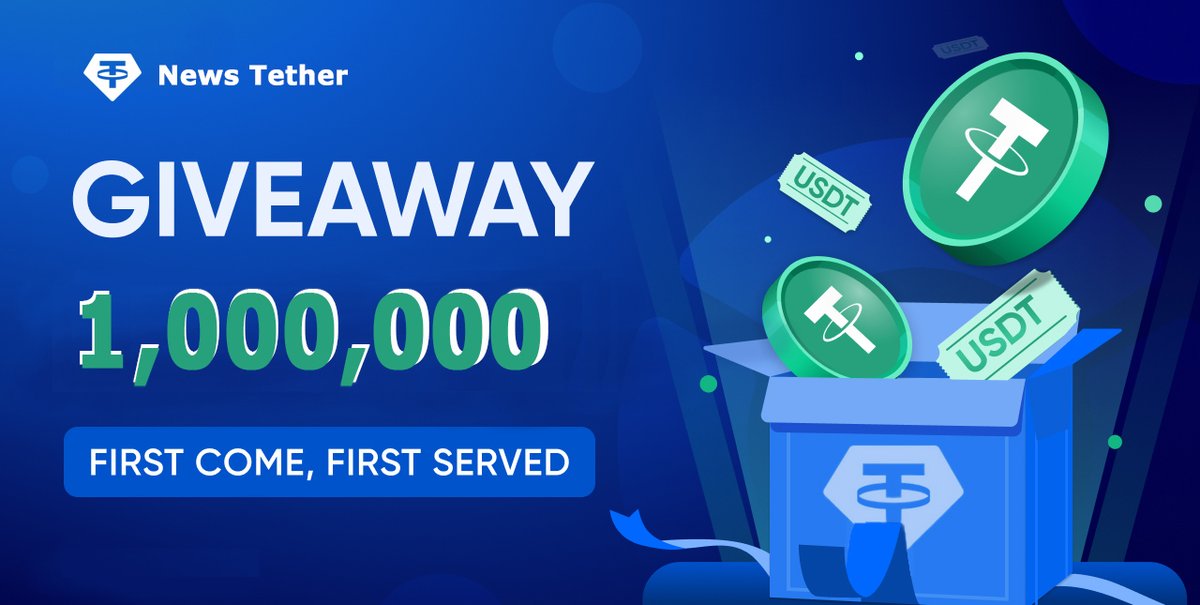 🚨 Register Giveaway 🚨 💰 Reward: 1000000 $USDT 📢 For First 10000 Participants 📤 Instantly Distribute To Enter ⤵️ ➡️Follow @newstether ➡️Like, RT & Tag 3 Friend ➡️Finish Task: t.me/ClaimUSDTOffic… #Tether #Giveaway #Crypto #Airdrop #BSC #BTC #BNB #Binance