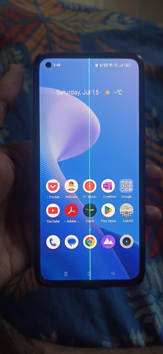 AkkyManc's tweet image. Hey @realmeIndia  ,your latest update has resulted in green line on the screen of my Realme X7 pro smartphone..You guys need to take responsibility and solve the issue while offering free replacement of screen too for your own brand value. #greenlineonscreen
#realme