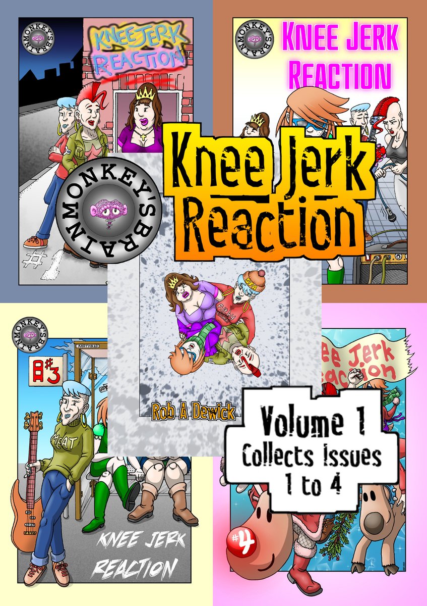 The cover of my forthcoming Knee Jerk Reaction #comic. Check out my other #comics by The Monkey's Brain on <a href="/AmazonKindle/">Kindle</a>. Enjoy the #weekend! #HullComicCon #ComicCon #comicbooks #SaturdayMorning <a href="/HullComicCon/">Hull Comic Con</a>