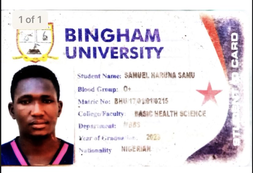 OloriOfOloriss's tweet photo. Good day Everyone! Please I’m soliciting for funds on behalf of my Friend. He’s a 500 level Nursing student of Bingham university and is unable to graduate because he has outstanding fees from this year and last year. https://t.co/RTnU6NemGc