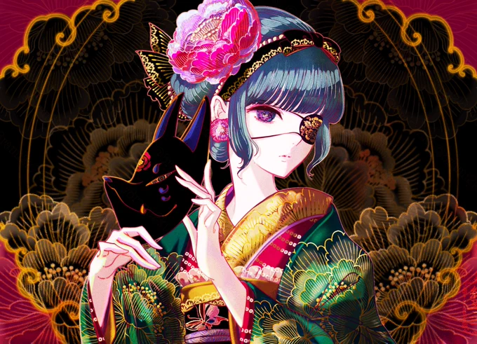 黒×狐面が好き!