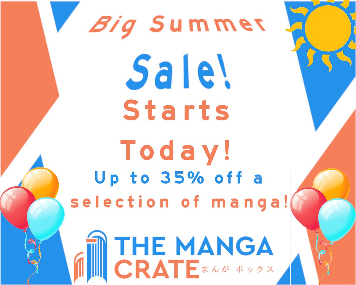 #TheBigSummerSale starts today! Get up to 35% off a range of #manga and #figures! You can find deals like #Berserk Deluxe Editions from £47.99 to £35.99, #AttackonTitan Colossal Editions were £49.99 now £37.49, and #Nendoroid figures were £49.99 now £37.49! Sale ends 29/07/23
