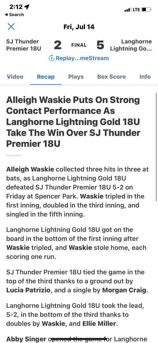 AWaskie2024's tweet photo. Nice 2-0 day to start out the Nightmare Classic College Showcase! Here are some clips that I was able to grab before our streaming decide died:( Heading into tomorrow with this same energy!! https://t.co/TZ7yFbB1lQ