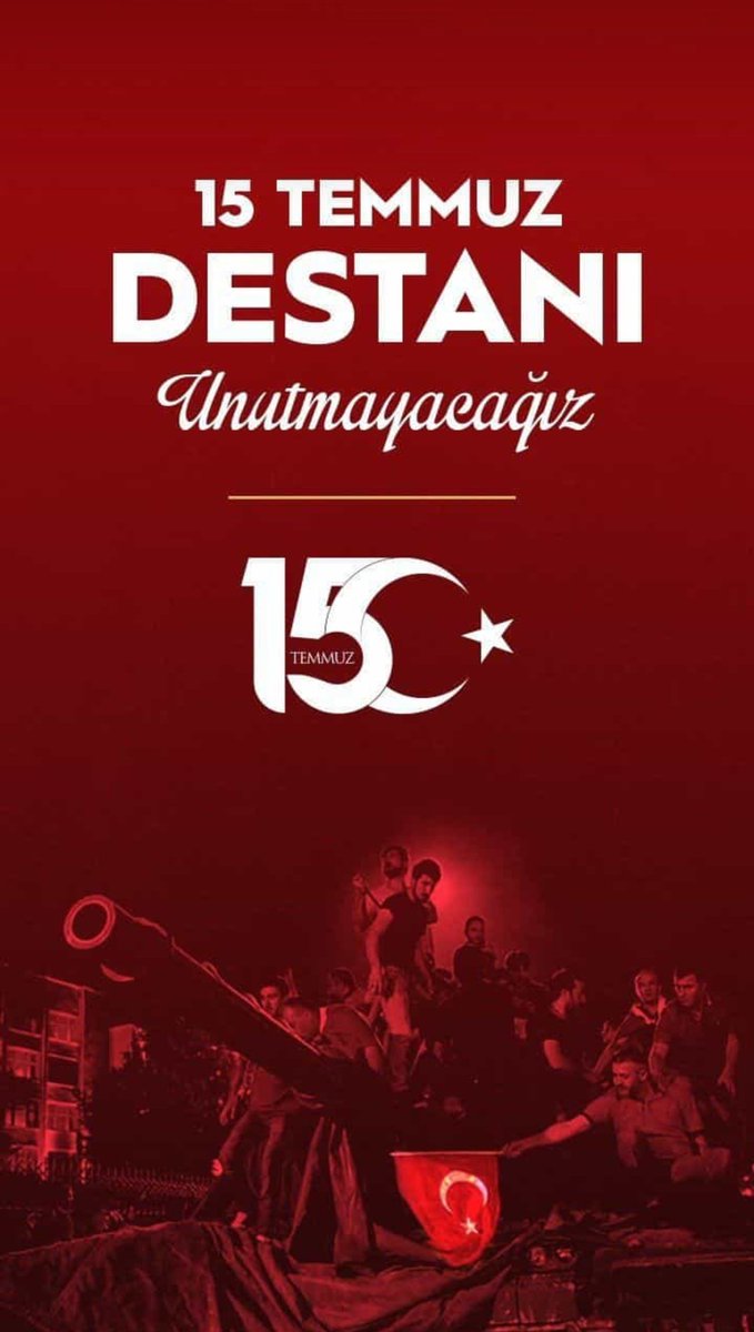 Bugün #15Temmuz..!
Unutursak ve unutturursak kanımız kurusun.
Tüm şehitlerimizi rahmet ve mimnetle yâd ediyorum. 🇹🇷
