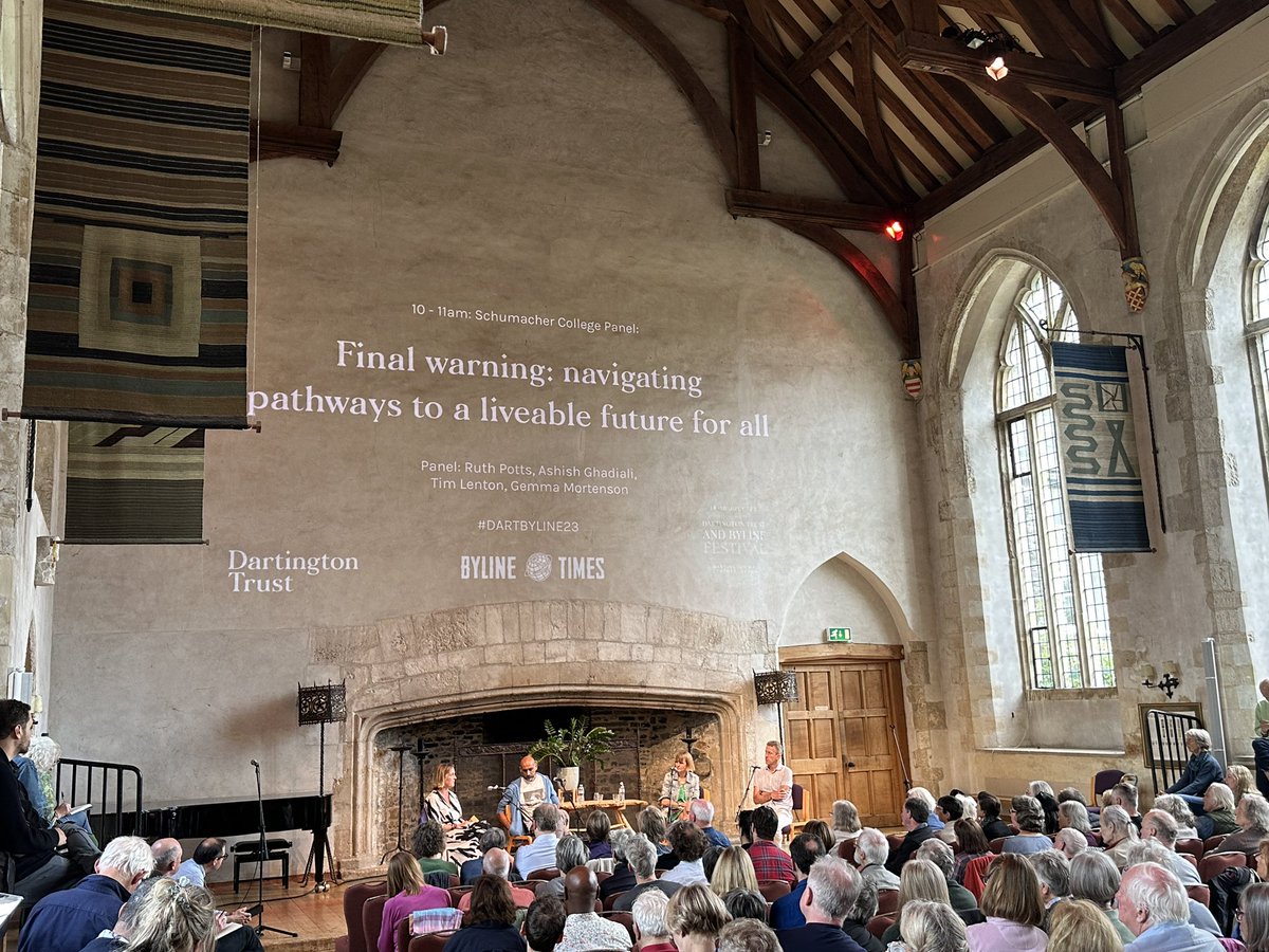 @SchumacherColl @GSI_Exeter @ashghadiali @GemmaMortensen @BylineTimes @BylineFest So where do we find hope? Where is the positive? Tim Lenton @GSI_Exeter: green shoots that we’ve massively increased renewable energy use and seen decreased energy demand overall. We all have agency, we can’t wait for political leaders to act.