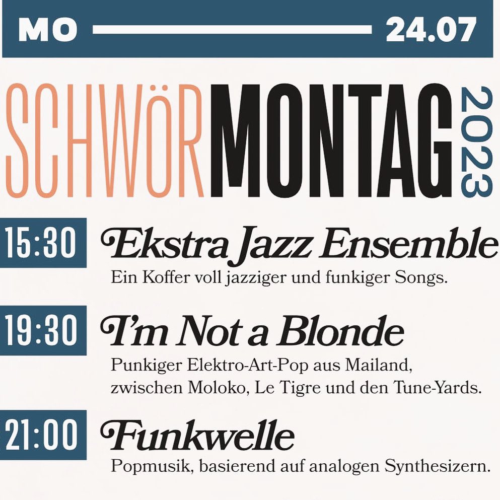 Unser Programm für den #Schwötmontag 🛶 steht. Kommt zu uns ins Café Kokoschinski. #Ulm <a href="/ulm_donau/">Stadt Ulm</a>
