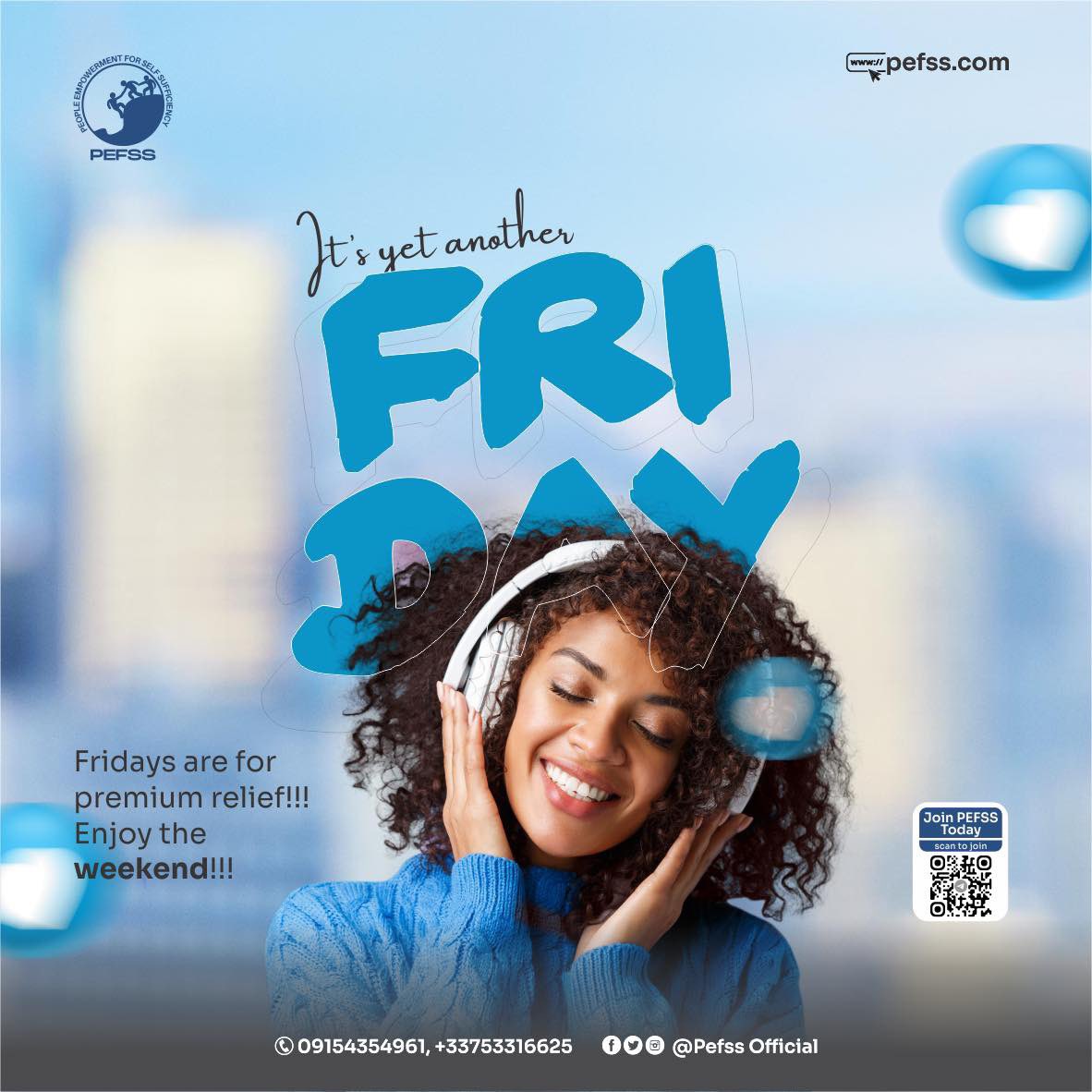 PEFSS_NG's tweet photo. Enjoy the weekend💃

https://t.co/vu0Xa34cvA
#TGIF 
#weekend https://t.co/Mx8PkjxmEI