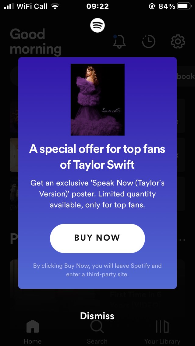 FLICKER94KIWI's tweet photo. At least spotifys my friend x  #TaylorSwiftErasTour https://t.co/yuJu8JHh7e