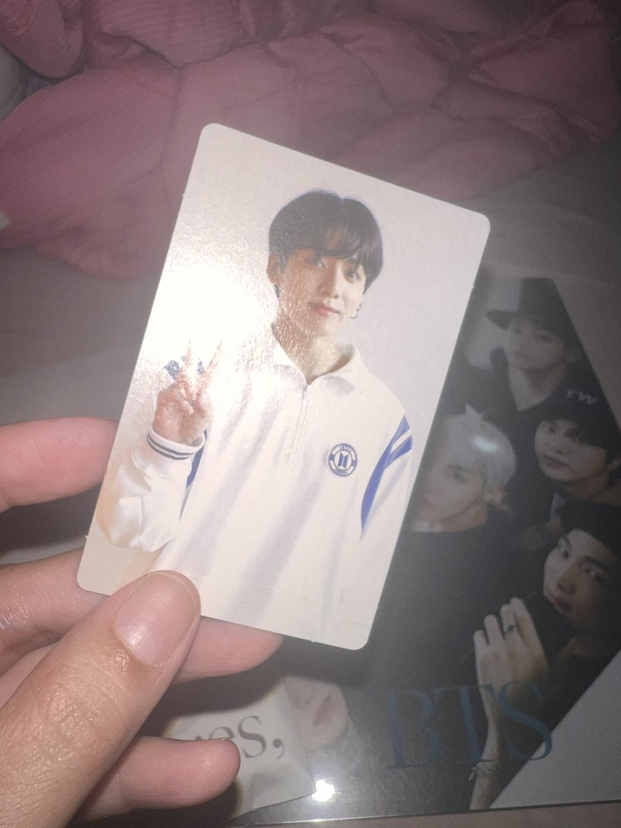 infireswithBTS's tweet photo. I’ve been listening to JK’s new single #Seven and decided to check my unopened, long overdue #BTS Us, Ourselves Special 8 Photo-Folio and look who I got: 😱

I manifested #JungKook 🥹🫶🏼 https://t.co/bGc4jysRdj