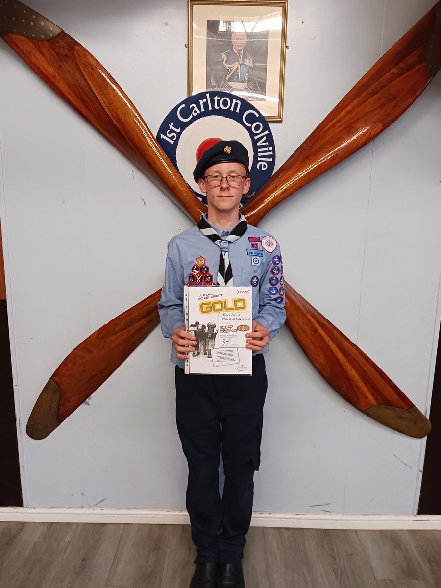 Whitewill1979's tweet photo. Last night as a Scout. Chief Scout Gold Award. Group Air Scout of the Year and most interested in aviation Awards. Well done mate. Proud of you #Scouts @BearGrylls https://t.co/RxG3U8Pv6N
