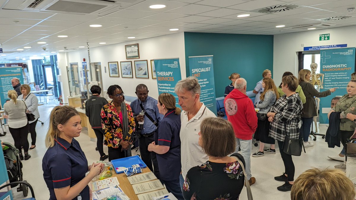 RJAH_NHS's tweet photo. It's busy at our Recruitment Day this morning! Come on down to find out about some of our clinical opportunities. #TeamRJAH https://t.co/AaTnjve3XG