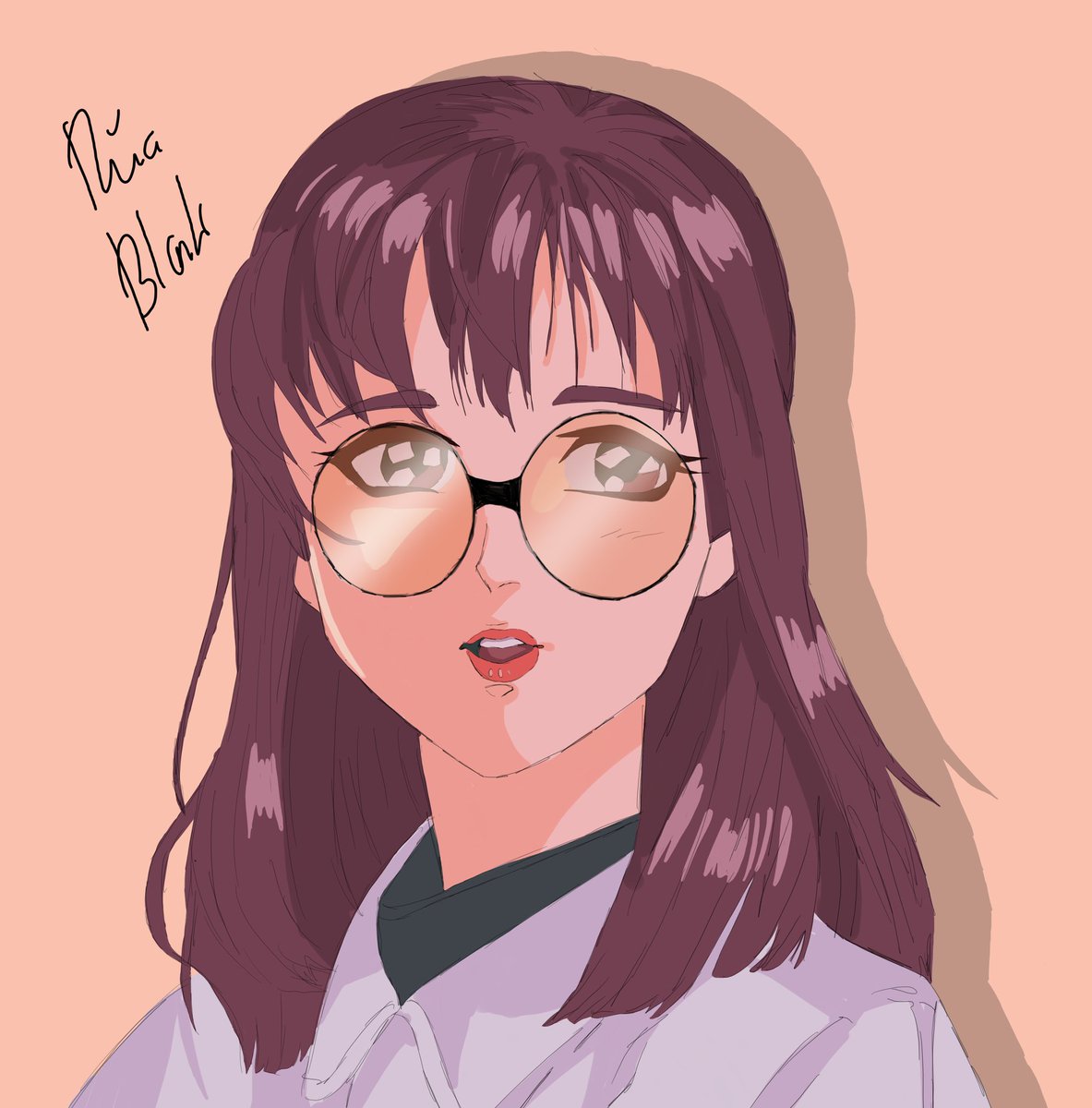 blank_ria's tweet photo. Ich hab mal versucht mit der hilfe von Referenzen mich als 80er jahre Anime Charakter zu malen q.q https://t.co/AkjmrSCTtD
