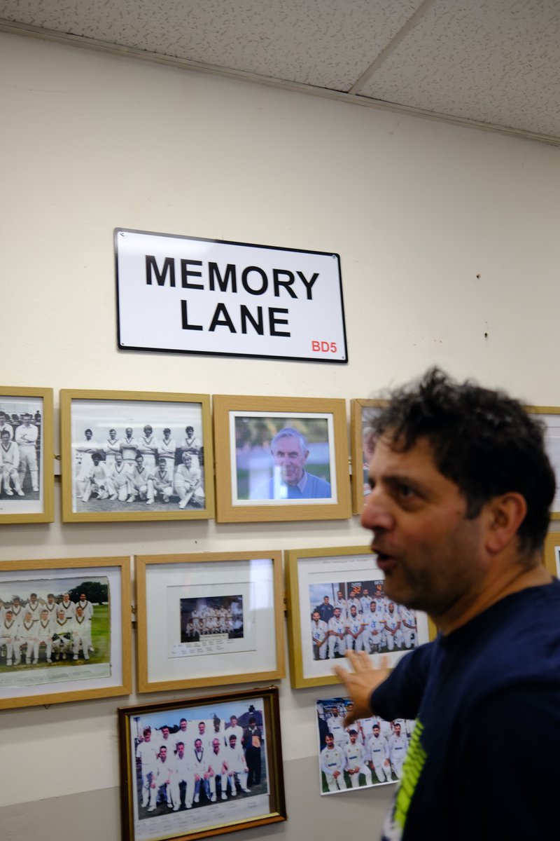 Great to chat to Akki from Bowling Old Lane Cricket Club, hearing about importance of outdoors for health and wellbeing, what better way than a game of cricket @mussaratrahman Looking forward to trying out #CricketGreen choreography at the club. @bradfordmdc @bdproducinghub