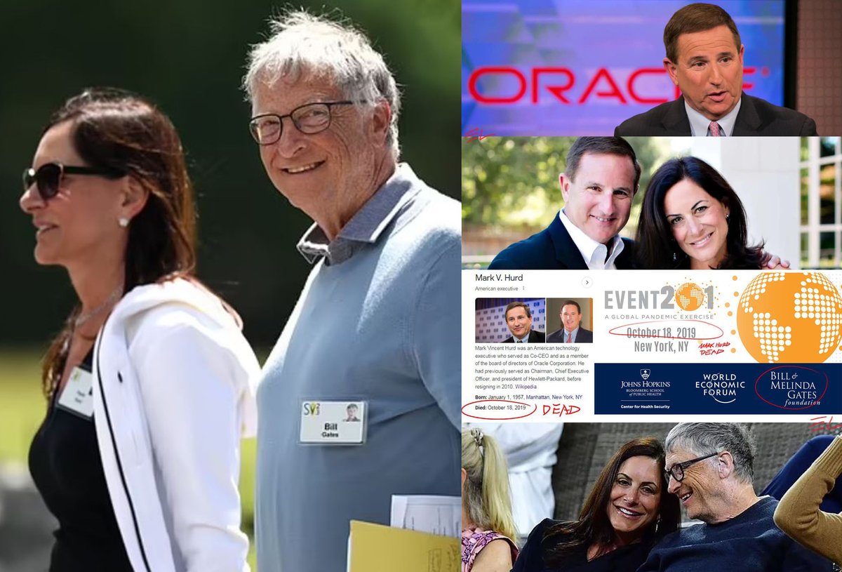 Bill Gates took girlfriend Paula Hurd to Bald Mountain (Disney Satan Chernabog) Sun Valley conference,widow of Oracle chief Mark Hurd who died mysteriously on October 18, 2019 the SAME DAY Bill Gates John Hopkins launched CVD19 Event 201 Pandemic Exercise

https://t.co/ykM8FFPLWt https://t.co/Zbx89zJKNF