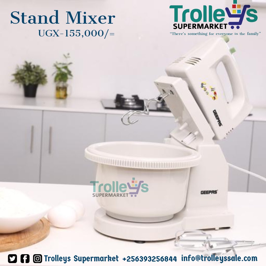 TrolleysSuper's tweet photo. Baking dreams come true with this powerful stand mixer by your side. Say goodbye to hand mixing and hello to precision and convenience.
๐Nansana Business Centre, opposite Nansana Municipal Council.
๐+256 39 3256844
#BakingDreams #StandMixerMagic https://t.co/8ujYy7Yc6e