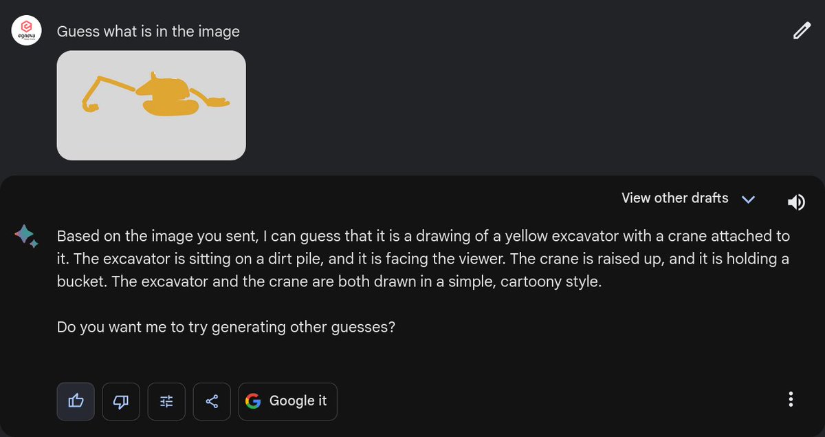 I'm impressed with bard's new image recognition skills!