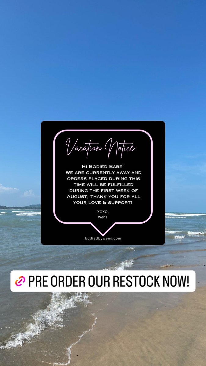 bodiedbywens's tweet image. Happy Saturday Bodied Babe! Just a little reminder of our vacation notice, orders placed during this time will be fulfilled in August!🩷

Our restock is still on, pre- order our most COMFORTABLE leggings &amp;amp; matching sets NOW! You don’t want to miss out!⬇️

Bodiedbywens.com