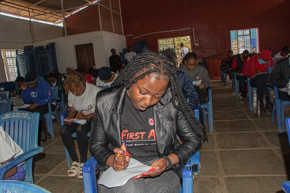 Krcs_NRbBranch's tweet photo. The Regional Manager, @PatKitonga has officially kicked off today's Regional #FirstAidCompetition that has started with the theory examination. https://t.co/JWVLzsZYdw