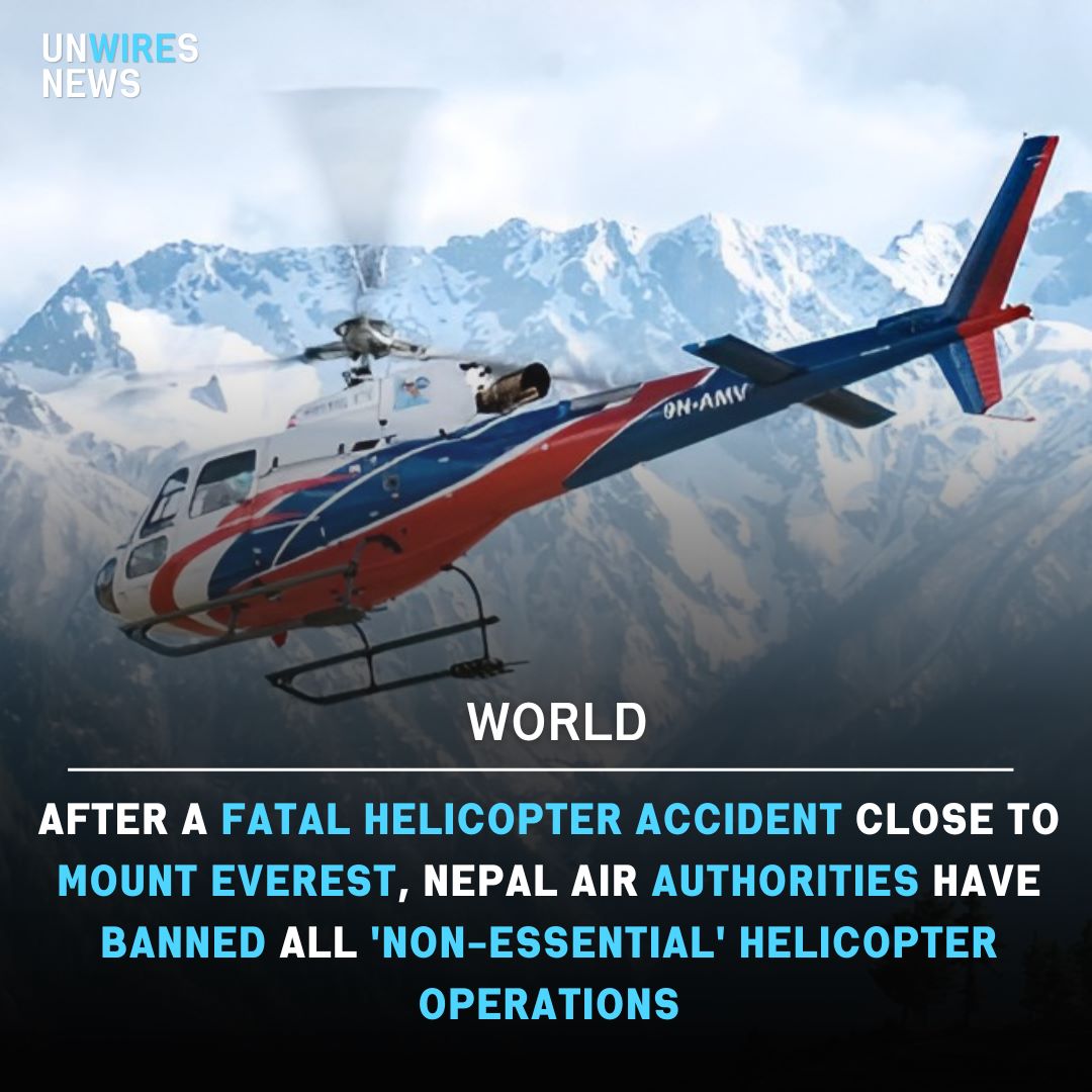 Nepal Bans “Non-Essential Flights” By Helicopters After Deadly Crash.

#nepal #fatalhelicopter #helicopter #accident #mounteverest #nepalair #helicopteraccident #dailynews #india #latestnews #instagram #Indianews #trending #viral #news #update #unwiresnews https://t.co/YPOUX6toGi