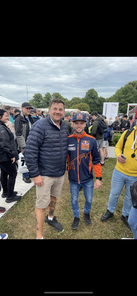 craigsmith1981's tweet photo. Awesome to meet @BradBinder_33 at Goodwood yesterday, the sound of that @KTM_Racing 😍😍😍 Roll on @SilverstoneUK https://t.co/BxylGuW95x