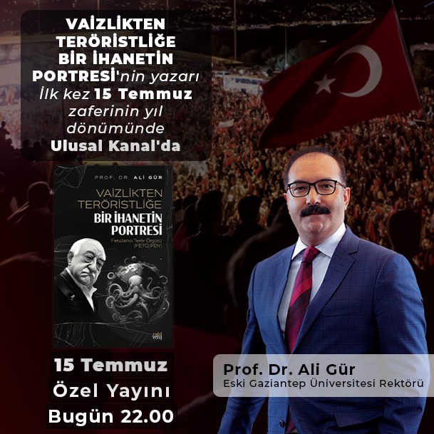 Ulusal Kanal (@ulusalkanal) on Twitter photo "Vaizlikten teröristliğe bir ihanetin portresi"nin yazarı Prof. Dr. Ali Gür (<a href="/profaligur/">Prof. Dr. Ali GÜR</a>) ilk kez 15 Temmuz zaferinin yıl dönümünde Ulusal Kanal'da
• 15 Temmuz Özel Yayını bugün 22.00'de #UlusalKanal'da
#Canlı izlemek için:
ulusal.com.tr/ulusal-kanal-c… "Vaizlikten teröristliğe bir ihanetin portresi"nin yazarı Prof. Dr. Ali Gür (<a href="/profaligur/">Prof. Dr. Ali GÜR</a>) ilk kez 15 Temmuz zaferinin yıl dönümünde Ulusal Kanal'da
• 15 Temmuz Özel Yayını bugün 22.00'de #UlusalKanal'da
#Canlı izlemek için:
ulusal.com.tr/ulusal-kanal-c…