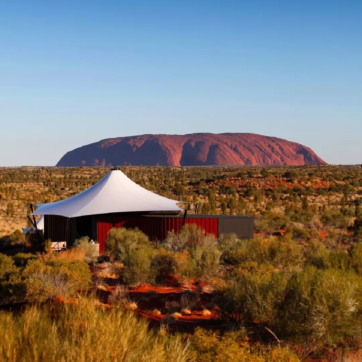 Talk about room with a view ❤️

Welcome to @Longitude_131 in @NT_Australia's Uluṟu-Kata Tjuṯa National Park. A stay at this @LuxeLodgesofOz desert basecamp will give you front-row views to Uluru!

#seeaustralia #comeandsaygday