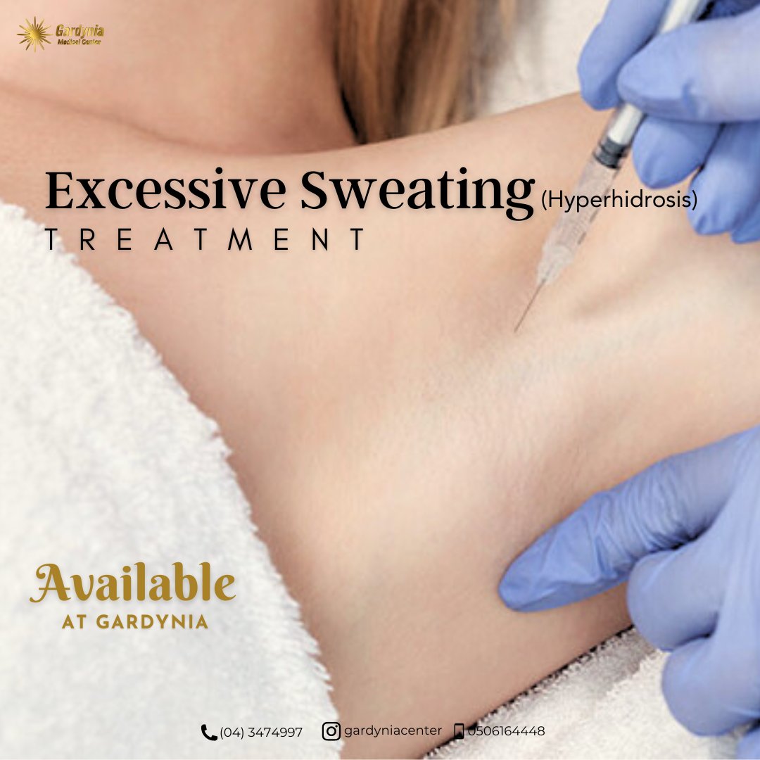 Stop sweating excessively with our Hyperhidrosis Treatment and improve your quality of life.💛

#gardyniacenter #gardyniaclinc #beautyclinic #dubaibeautyclinic #botox #underarmbotox #sweatyunderarms #summer #summerindubai #dubaibeauty #dubailife #dubailifestyle #promotions