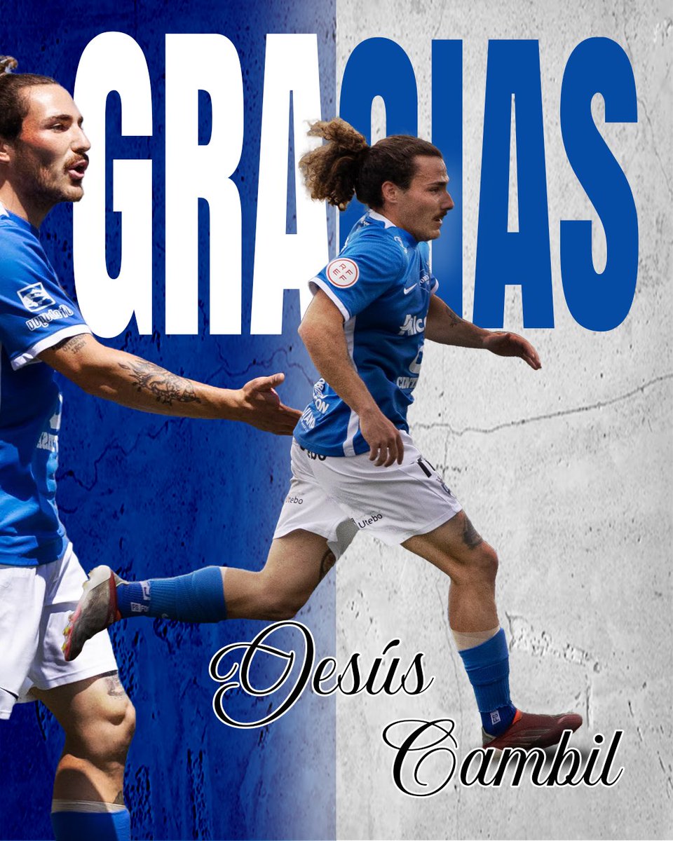 UteboFC's tweet photo. Darius Fustos, Sergio Cota, Alex Sánchez, Jesús Cambil y Jon Ander, no continuarán en el club la próxima temporada.

Desde el Utebo agradecemos su esfuerzo y todo lo aportado.

💙🤍La mayor de las suertes en vuestro futuro https://t.co/jzyS6kQqCZ
