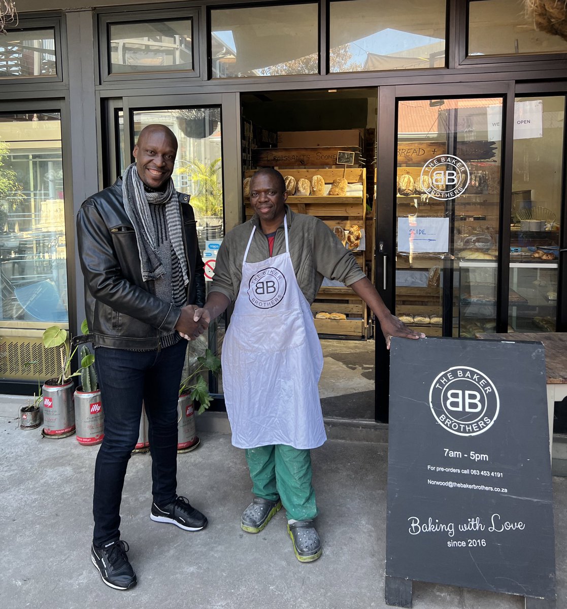This is Sam, the owner of #BakersBrother. He is one of the only bakers baking non-GMO bread and pastries in SA. He makes amazing bread and now he is expanding to Dar es Salaam. 

He is also looking for space in Victoriafalls, so if anyone can help, contact me please.