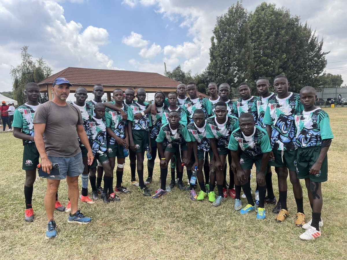 JamesTerjanian's tweet photo. These boys made me the proudest rugby coach in East Africa today. They faced what I think is the best team in (Kenya) @dbaafrica futures cup from Western featuring 7 players from Butula and drew 3-3 to finish first in our group. Those boys were huge and we smashed every tackle. https://t.co/uBVOJi4PRX