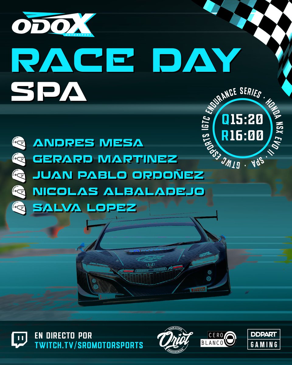 WELCOME TO RACE DAY!

The <a href="/IntercontGTC/">Intercontinental GT Challenge</a> #Spa24h begins this afternoon 🤩

Live stream starts from 15:50 CEST

youtube.com/watch?v=kAOFok…

#simracing #esports