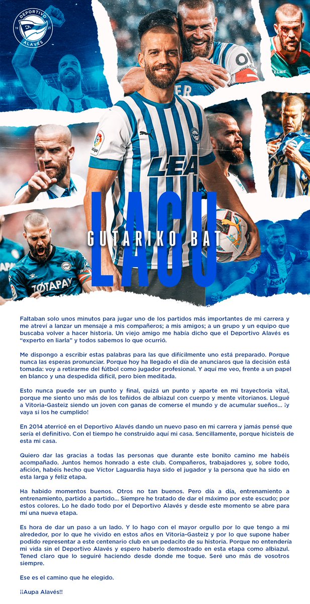 ✍️ 𝘊𝑎𝘳𝑡𝘢 𝘥𝑒 𝑉𝘪́𝑐𝘵𝑜𝘳 𝘓𝑎𝘨𝑢𝘢𝑟𝘥𝑖𝘢 𝘢 𝘭𝑎 𝑎𝘧𝑖𝘤𝑖𝘰́𝑛.

📩 bit.ly/3K01bfB

#GutarikoBatLagu