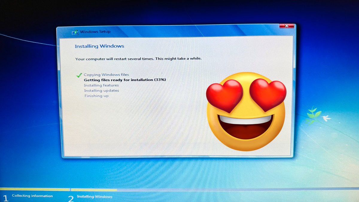TheBobPony's tweet image. Thanks to the Windows 7 community, I’ve found unofficial eMMC drivers that actually WORK with Windows 7! 🎉 
Installing Windows 7 on that cheap intel celeron Chromebook right now! 😄
Hope it goes well! 😅
Seems to be slower than Win10 setup, probably cpu is running at base speed.