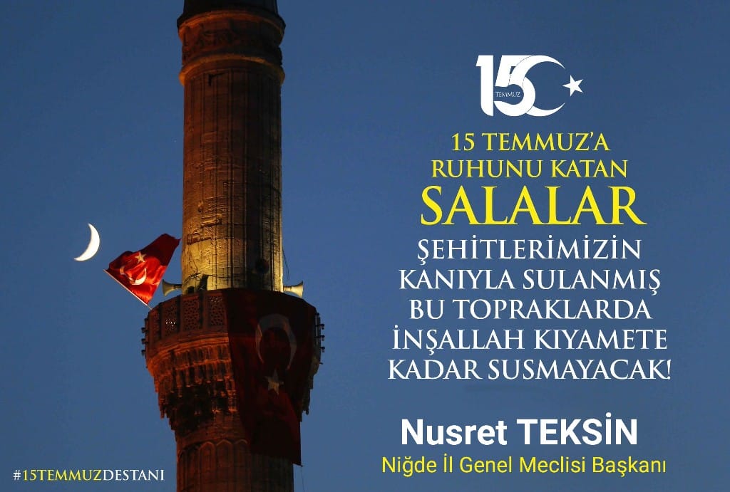 TeksinNusret's tweet photo. 15 TEMMUZ'A RUHUNU KATAN SALALAR

ŞEHİTLERİMİZİN KANIYLA SULANMIŞ BU TOPRAKLARDA İNŞALLAH KIYAMETE KADAR SUSMAYACAK! https://t.co/AZJCgHBjGm