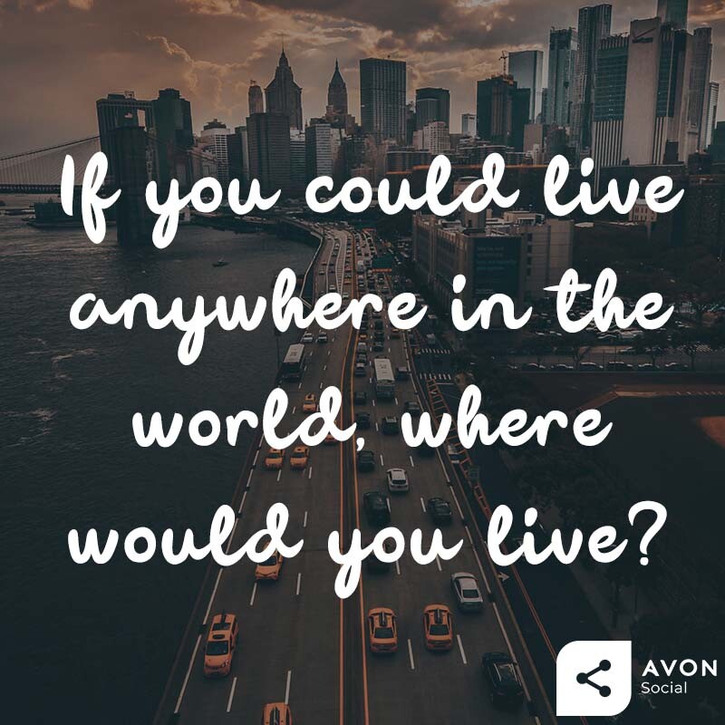 AliLovesAvon's tweet photo. Are you a city goer and you just love the hustle and bustle of everyday life? 🤔 Then you'd love the idea of a big city like Shanghai or Sydney maybe! 🌇 Is it tranquillity you're after? Maybe you're after the island life of Indonesia or Greece? 🏝
#LifeGoals #WhatIf https://t.co/ZR1aETJAu2