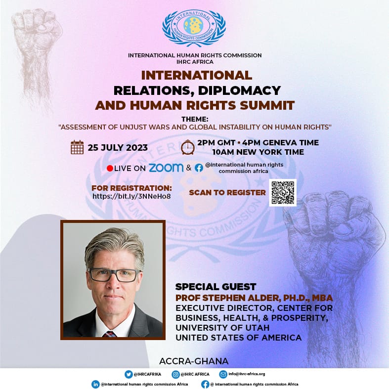 IHRC_AFRICA's tweet photo. Meet Prof Stephen Alder, our Special Guest Speaker for the  human rights summit. Join us by registering @ https://t.co/VDk8SCvmoh  #humanrights #humanrightssummit #humanityfirst #stopnuclearweapons #stopnuclearwar #trendingNow #Trending https://t.co/qxLtyhxsny