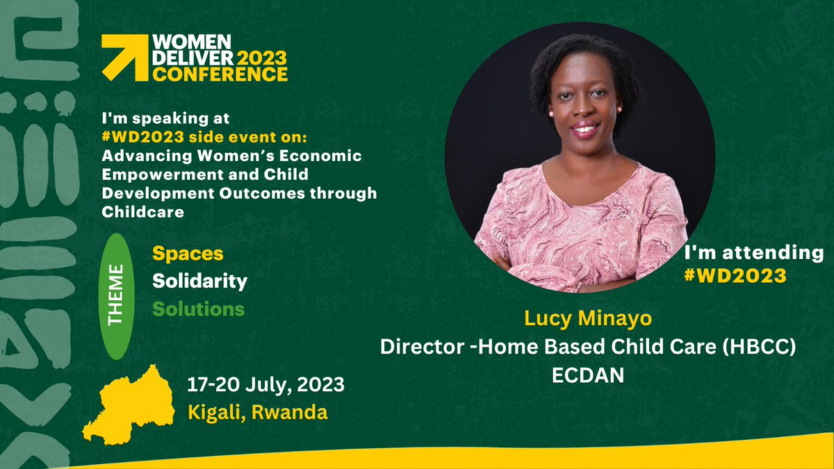 Early Childhood Development Action Network (ECDAN) (@ecdaction) on Twitter photo Excited to have Lucy Minayo from Home Based Child Care Initiative speaking at the <a href="/WomenDeliver/">Women Deliver</a> and on July 20, she will speak at the Empowering Women and Improving Child Development Through Childcare. <a href="/hiltonfound/">Hilton Foundation</a> <a href="/save_children/">Save the Children International</a> <a href="/FemnetProg/">FEMNET</a> Excited to have Lucy Minayo from Home Based Child Care Initiative speaking at the <a href="/WomenDeliver/">Women Deliver</a> and on July 20, she will speak at the Empowering Women and Improving Child Development Through Childcare. <a href="/hiltonfound/">Hilton Foundation</a> <a href="/save_children/">Save the Children International</a> <a href="/FemnetProg/">FEMNET</a>