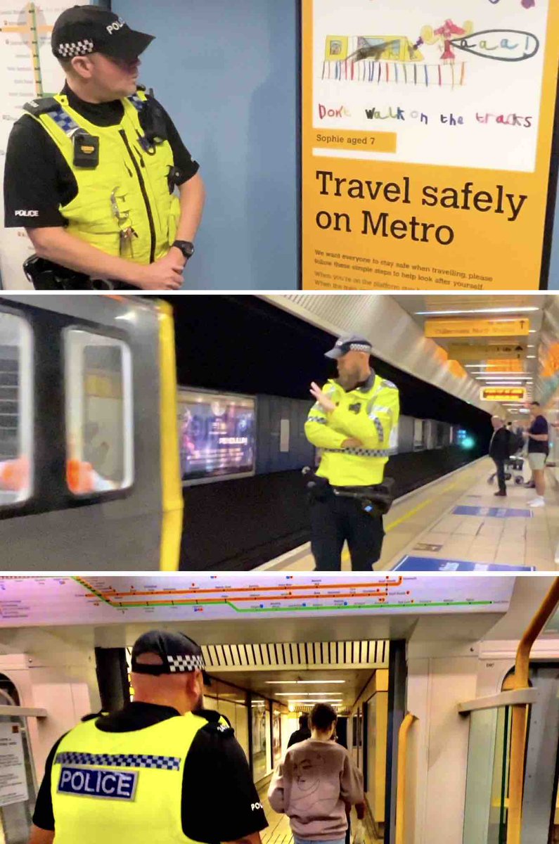 #MetroNPT Travel safe on @My_Metro Never go onto the tracks, use station Help Point if you drop something.Stay behind the yellow line on platforms.Don’t hold #Metro doors open.Allow people to leave train before boarding. #Newcastle #Gateshead #SouthTyneside #NorthTyneside #Nexus