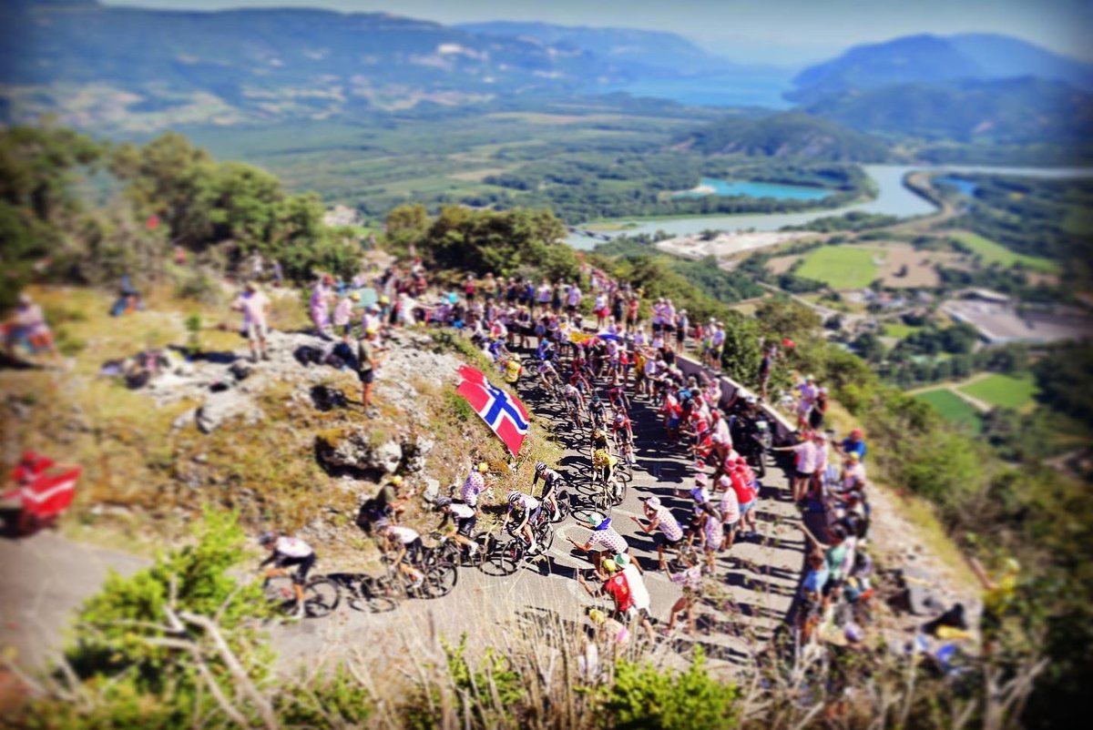 pgoding's tweet photo. Yesterday’s stage of #TDF2023 #GrandColombier  with outstanding views overlooking the Rhône river.. https://t.co/KGUvCMRROo