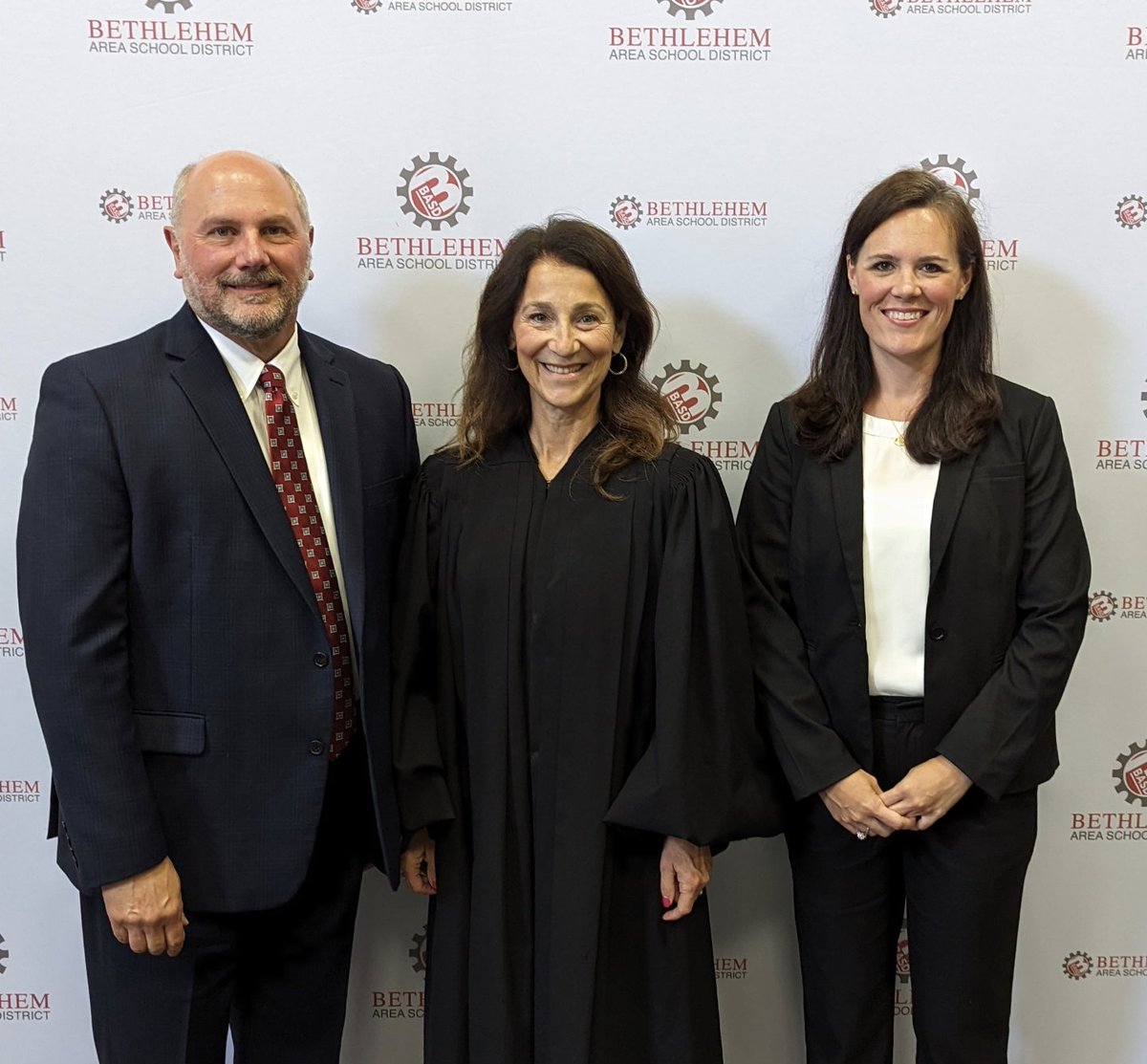 Dr. Jack Silva and Dr. Maureen Leeson, the Superintendent and Assistant Superintendent of Bethlehem Area School District, respectively, were officially sworn in by Northampton County Judge, Paula Roscoli, during a ceremony on July 14. 

#BASDproud <a href="/basdjacksilva/">Jack Silva</a> <a href="/Leesonscience/">Dr. Maureen Leeson</a>
