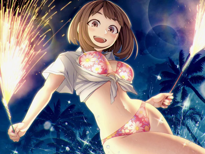 #作品をみてくださいあわよくばフォローしてください祭  最近原稿ばっかでイラスト描けてませんが 最近はヒロアカ中心にマイペースに投稿してます  もっと水着描きたい…