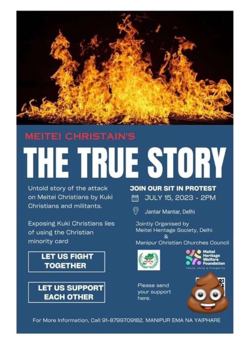 Zogam_Mosi's tweet photo. The Christian church that was burnt and destroyed belonged to the Meitei community, not the Zomi-Kuki tribes. It is disheartening to see the Radical Meitei militants, Arambai Tengol and Meitei Leepun, using this incident as false propaganda to blame the Zomi-Kuki tribes.

These false allegations by the Radical Meitei's against the Zomi-Kuki tribes are completely baseless.

We refuse to coexist with these deceitful Radical Meitei's any longer. Our demand for separate administration from Manipur remains strong.

#SeparateAministration 
#SeparateAdministrationOnlySolution  #ManipurViolence #Manipur #ManipurOnFire #ManipurRiots #ManipurHumanRightsCommission #ManipurNews #tribals 
#SaveManipurTribals #tribalunity
#tribal #HumanRightsViolations #HumanRights #MeiteisTerrorist

@UN @UNICEFIndia @UNICEF @UNHumanRights @humanrights1st @UN_HRC @IHRCEU @IHRCRFT @IndiaUNGeneva @hrw_espanol @ISHRglobal @OHCHRAsia @volker_turk  @RapporteurUn @MelissaFleming @IndianExpress @ndtv @thewire_in @KaranThapar_TTP @newslaundry @EastMojo @AJEnglish @ukhrultimes @BBCWorld @rashtrapatibhvn @PMOIndia @HMOIndia @KimHaokipINC @TribalAffairsIn @narendramodi @INCIndia @min_homeaffairs @TheDeshBhakt @ThePrintIndia @TheQuint @CNN @ashoswai @rwac48 @jeegujja @AJENews @Jairam_Ramesh @afridahussai @jeegujja @IndiaTodayNE @abhisar_sharma @TribalArmy @paulphoenix1985 @HansrajMeena @BinaNepram @NBirenSingh