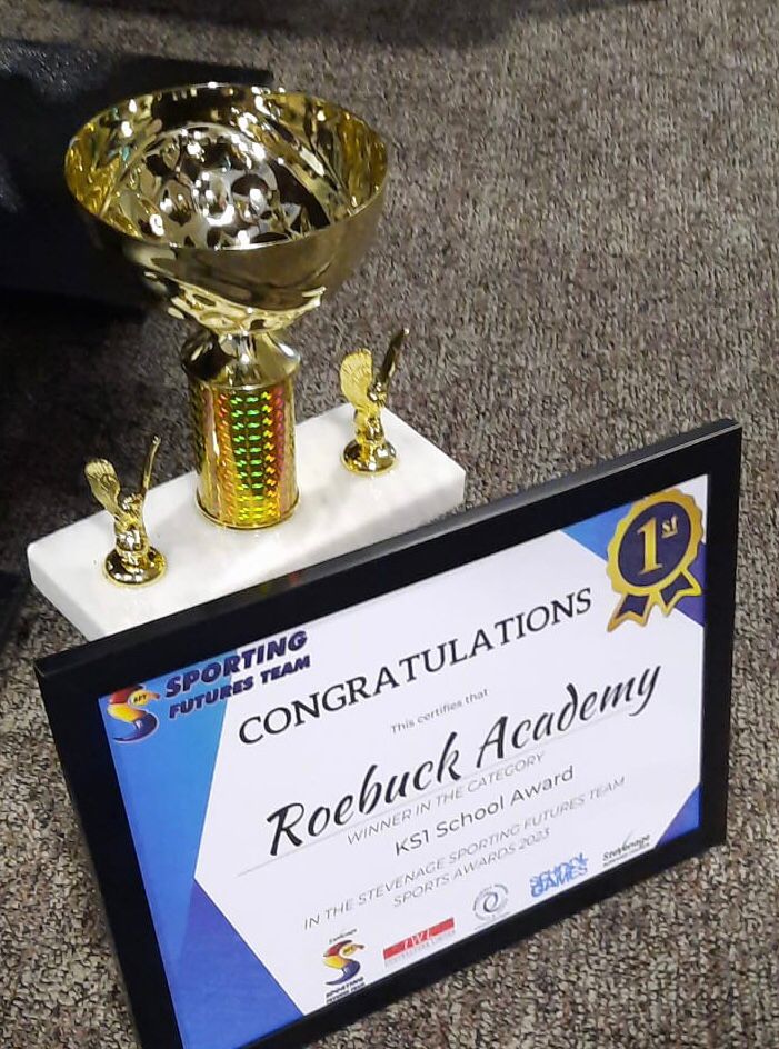 academy_roebuck's tweet photo. Roebuck won two prestigious awards at last nights SSFT award ceremony. Winning the Key Stage 1 School Award and the School of the Year capped another wonderful year for Roebuck Well done to all the children who helped win these awards and Mr Moran for all the hard work this year. https://t.co/GLklc93bIj
