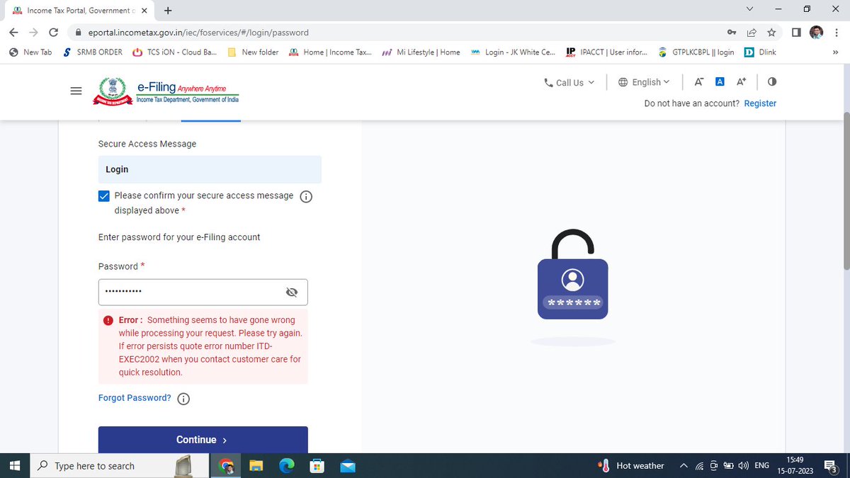 pcdas1989's tweet photo. problem start  #IncomeTax #incometaxportal https://t.co/fkPXTzbWOk