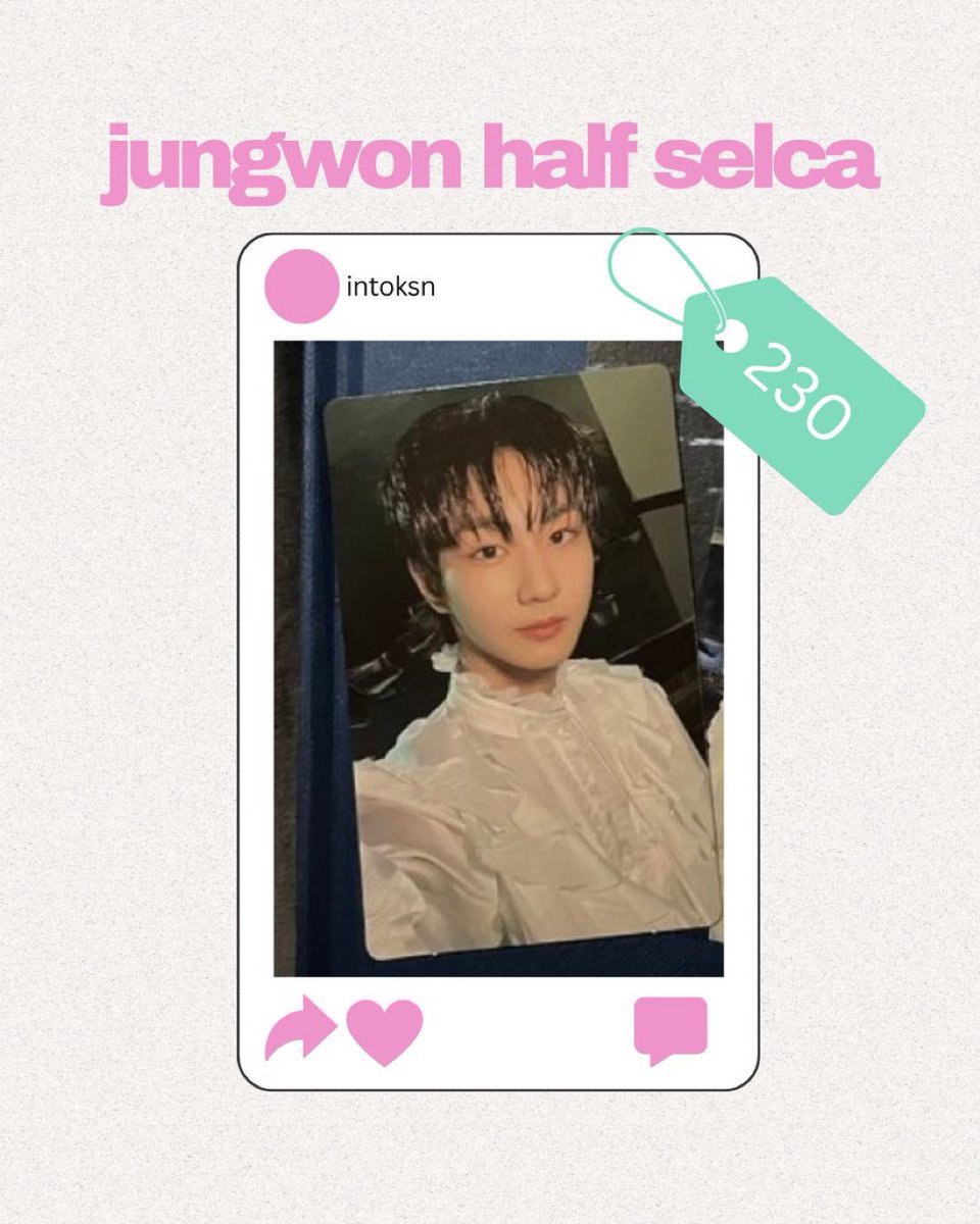 ryecartz's tweet photo. π. . . wts lfb ph κ° #ryecartz κ±
jungwon half selca dark blood
β° β±230 payo
β° onhand and mint condition
π· reply/dm to claim
π₯» jungwon dark blood full half new concept selca enhypen photocard https://t.co/XOCfSnP2QL
