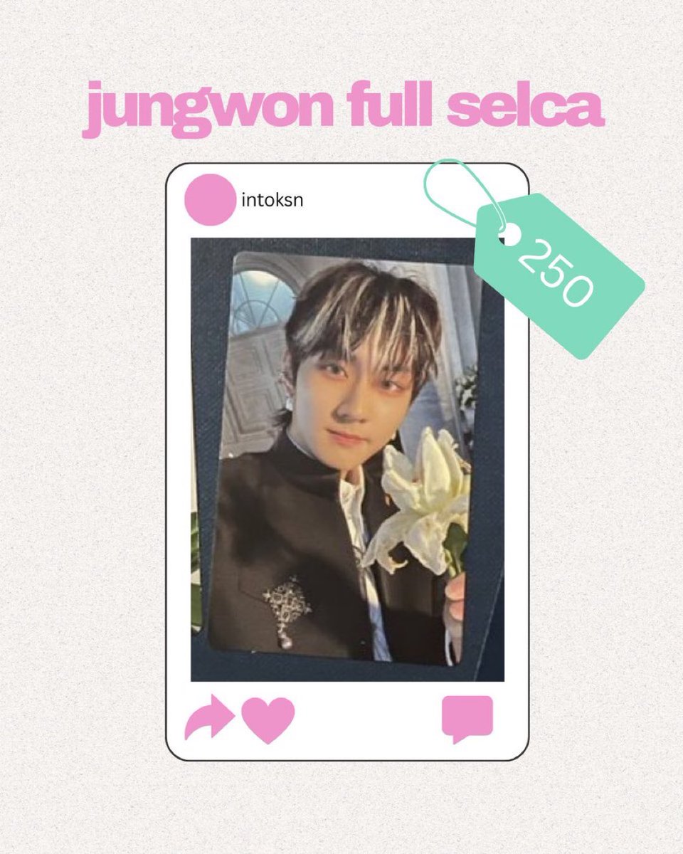 ryecartz's tweet photo. π. . . wts lfb ph κ° #ryecartz κ±
jungwon full dark blood
β° β±250 payo
β° onhand and mint condition
π· reply/dm to claim
π₯» jungwon dark blood full half new concept selca enhypen photocard https://t.co/xae1QayPTf