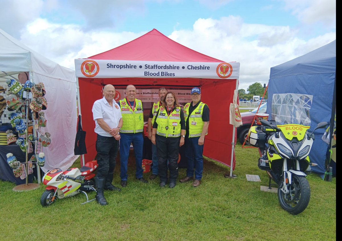 All set up at the Alrewas Show and dry for now! Don't walk past, say hello and find out more about what we do! #alrewasshow #volunteerservice #charity #supportingthenhs