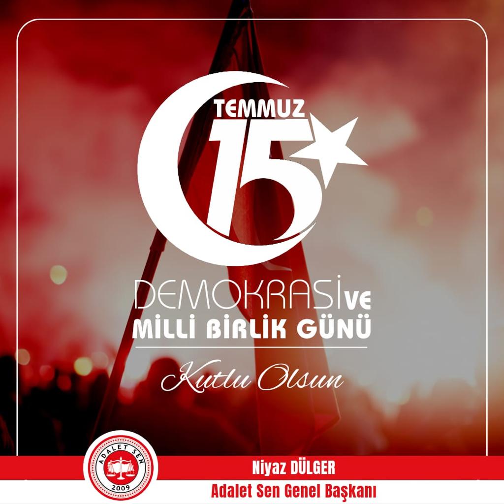 Egemenlik Kayıtsız Şartsız Milletindir! 

15 Temmuz Demokrasi ve Milli Birlik Gününde şehitlerimizi ve gazilerimizi rahmetle ve saygıyla anıyoruz.

#15Temmuz #15TemmuzDemokrasiveMilliBirlikGünü