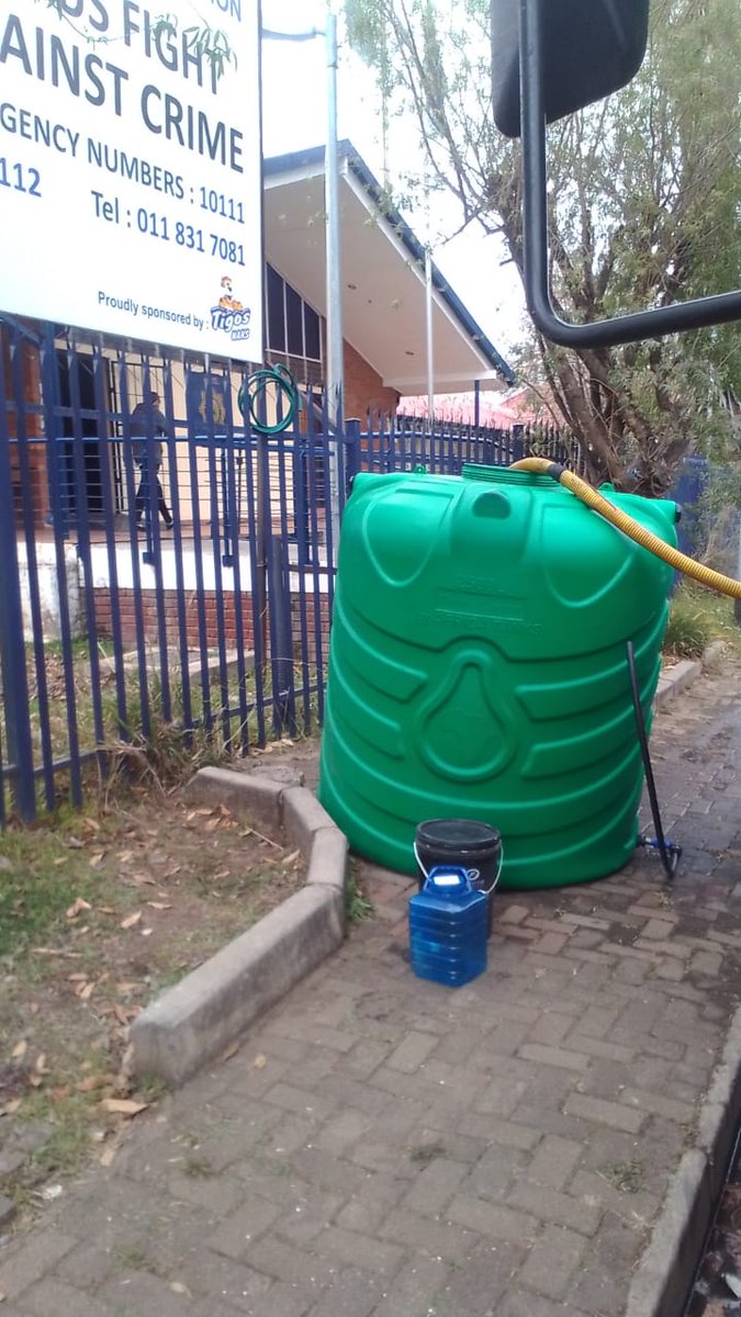 Water tankers locations:
- Refilling at Florida Police station
- Rifle Range Road and Woodgreen Avenue, Crown Gardens
- Dube Shoprite
- Horizon centre
- 7th and 3rd Avenues, Parktown
- Doornkop Block 1 and 2
- 4 Hamilton and Buckingham, Craighall
- Randburg taxi rank
^P