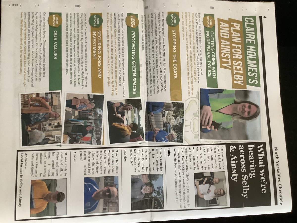 The “North Yorkshire Chronicle” ! <a href="/ElectoralCommUK/">Electoral Commission</a> is it really legal to disguise Conservative campaign material as a local newspaper?